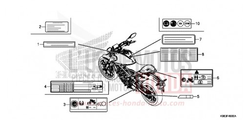 CAUTION LABEL CBF125NAJ de 2018